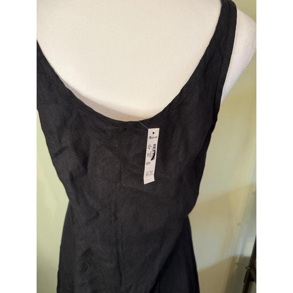 NWT! Madewell Scoopneck Sleeveless Midi Dress in 100% Linen Size 6 - Picture 7 of 9